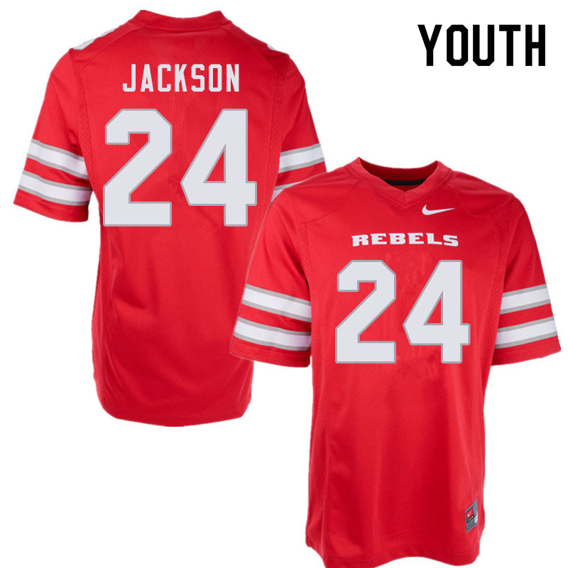 Youth #24 Bryce Jackson UNLV Rebels College Football Jerseys Sale-Red - Click Image to Close